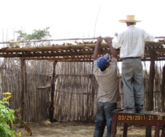 Construction of the cabañita Construction of the cabañita